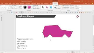 Freeform Shapes Advanced PowerPoint Tutorial [upl. by Yendys]