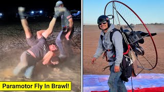 “WRESTLING MATCH” Breaks Out At Paramotor FlyIn [upl. by Terces630]