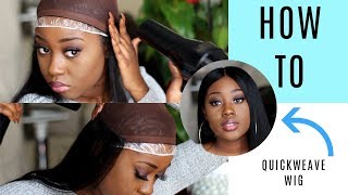 EASY Removable Quickweave wig using only bonding glue Ft Ali Sugar hair [upl. by Romito370]