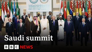 Saudi summit Leaders meet to discuss Middle East conflicts  BBC News [upl. by Ovida]