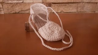 Tutorial zapatitos bebé crochet Parte II sandalia [upl. by Einner242]