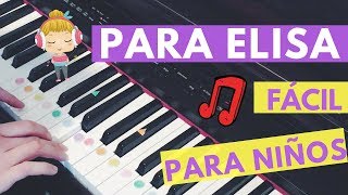 Cómo tocar PARA ELISA en piano para niños TUTORIAL FÁCIL [upl. by Ahsirkal727]