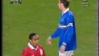 Duncan Ferguson throwing Paul Ince to the floor [upl. by Ahkihs873]