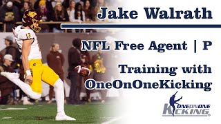 Jake Walrath  NFL Free Agent P  Training w One On One Kicking [upl. by Aicargatla85]