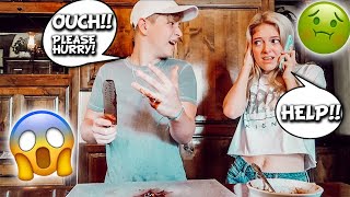 I CUT MY FINGER OFF PRANK ON MY GIRLFRIEND [upl. by Hgielsel]