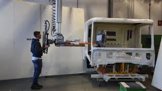 Lifting and positioning car seats with Telescopic manipulator [upl. by Shirberg]