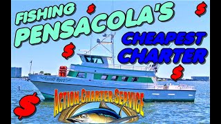 Fishing The CHEAPEST Charter In Pensacola FLORIDA  LOTS of Fish [upl. by Inafets]