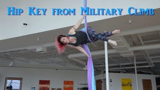 Aerial Silks Tutorial Hip Key from Military Climb [upl. by Nirual]