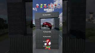 Sonic Car Jump Challenge For Tail  Rouge Knuckles Silver and Friends shorts sonic beamngdrive [upl. by Feirahs]