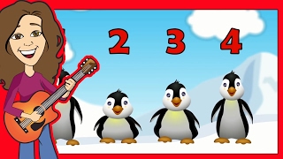 Counting Song 5 Little Penguins for Children Kids Babies and Toddlers  Patty Shukla [upl. by Grim]