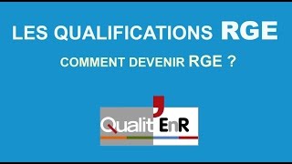 Comment devenir RGE [upl. by Dyun]