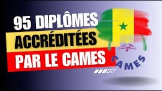 Liste des diplômes accréditées par le CAMES au Sénégal [upl. by Cut]