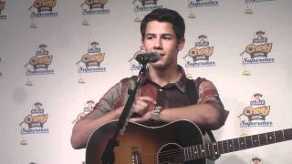 M EXCLUSIVE  Nick Jonas Talks About Messing Up Lyrics [upl. by Chretien]