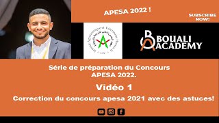 Correction concours APESA 2022 🌱🔥 [upl. by Latnahc671]