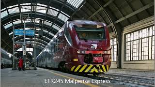 Da Milano Centrale a Malpensa Aeroporto Terminal 1 con ETR245 Malpensa Express x2 [upl. by Andros610]