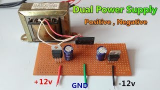 DC 12v 12v GND Dual power supply  Using center tapped transformer [upl. by Leupold]