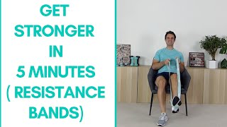 5Minute Seated Resistance Band Strength Workout for Seniors [upl. by Lorrayne439]