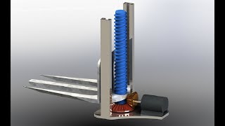 Bevel Gear Fork Lift Mechanism [upl. by Adnaral]