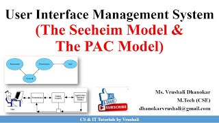 HCI 54 User Interface Management System  The Seeheim Model  The PAC Model [upl. by Klatt319]