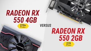 Radeon RX 550 4GB vs Radeon RX 550 2GB in 20 games in 2020  Full HD [upl. by Annaeiluj]