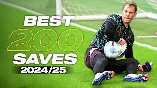 Best 200 Goalkeeper Saves in Football 202425  HD [upl. by Hullda]