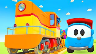 Léo le camion curieux La construction de la locomotive Dessin animé en français pour enfants [upl. by Maram]