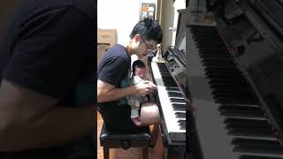 My Newborn Baby Plays Squid Game Song on Piano [upl. by Joanna274]