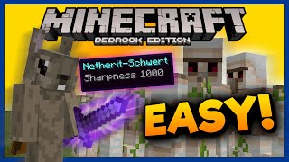 Schärfe 1000 OPVerzauberung Trick MCPE ⚔️ Minecraft Bedrock Tutorial [upl. by Llehcal]