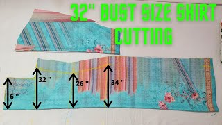 32quot bust size ladies kameez cutting with all tips armhole calculation  Sarabjit Kaur Saini [upl. by Adon]