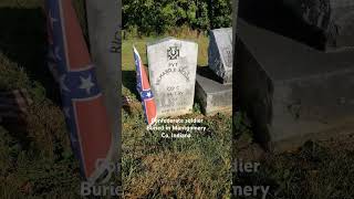 Confederate soldier buried in Montgomery Co Indiana shorts civilwar [upl. by Naivaf219]