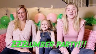 ZOMBIES ZZZlumber Party With My Mom and Sister  Chloe Lukasiak [upl. by Crisey]