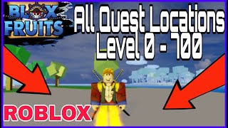 All Quest Locations  Level 0  700  Blox Fruits  Roblox  Part 3 [upl. by Slotnick]