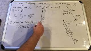 Physics  Circular Motion and Centripetal Force Problem  Tarzan Swinging [upl. by Flagler]