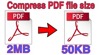 How to compress pdf file size to less than 50 kb onlinecompress PDF size to Required sizeDecrease [upl. by Desdamona]