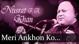 Meri Ankhon Ko Ankhon Ka  Nusrat Fateh Ali Khan  Top Ghazal Songs [upl. by Nileak]