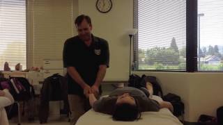 Gary Schwander demonstrates preevent sports massage [upl. by Erek]