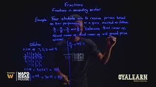 JSS1  Mathematics  Fractions  Fractions in ascending order  4 [upl. by Dnalyag909]