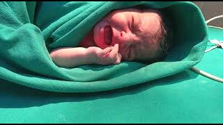 First cry of newborn babyCrying response of newborn [upl. by Ilaire966]