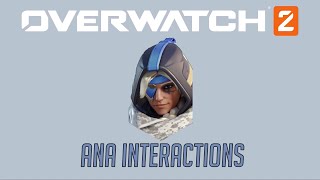 Overwatch 2 Second Closed Beta  Ana Interactions  Hero Specific Eliminations [upl. by Vange]