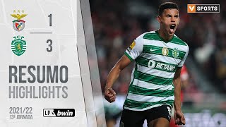 Highlights  Resumo Benfica 13 Sporting Liga 2122 13 [upl. by Vaish92]