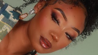 Warm Smoky Fox Eye Makeup Look  MakeupTiffanyJ [upl. by Wadesworth205]