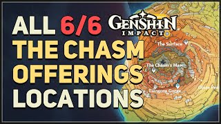 The Chasm All 6 Offerings Locations Genshin Impact [upl. by Vedette848]