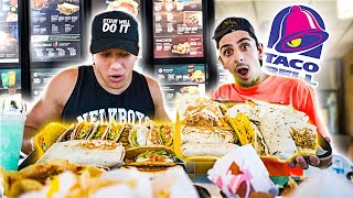 Eating the ENTIRE Taco Bell MENU 50000 CALORIES ft SteveWillDoIt [upl. by Alanah284]