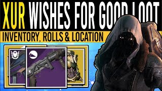 Destiny 2 XURS NEW WEAPONS amp HIGH STAT ARMOR 1st December Xur Inventory  Armor Loot amp Location [upl. by Solenne808]