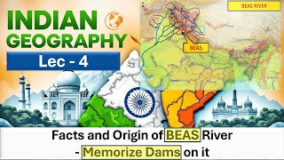 Memorize  Dams and Facts of BEAS River  Indian Geography Lec 4  PANKAJ SINGH [upl. by Vivyanne]