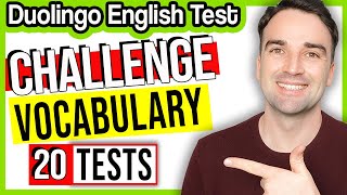 20 Vocabulary Tests CHALLENGE Duolingo English Test Practice Lesson [upl. by Adikram]