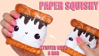 DIY PAPER SQUISHY  HOW TO MAKE A SQUISHY WITHOUT FOAM 21 [upl. by Yatnod569]