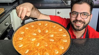 Coconut Basbousa  بسبوسة جوز الهند طريقة سهلة  شيف شاهين [upl. by Oralie]