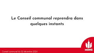 Conseil communal du 02 décembre 2024  2 [upl. by Seravart]