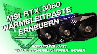 Ebay kauf  MSI RTX 3080 Gaming Z Trio  Wärmeleitpaste und Pads erneuern  Testlauf mit Temperatur [upl. by Anauq976]